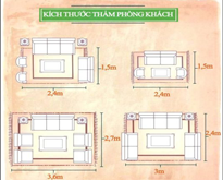  Kích Thước Thảm Trải Sàn Thường Dùng 